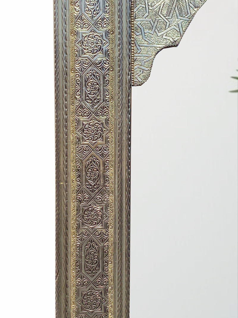 Moroccan Handmade Silver Wall Mirror
