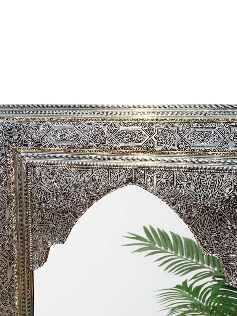 Moroccan Handmade Silver Wall Mirror