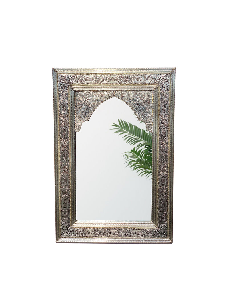 Moroccan Handmade Silver Wall Mirror