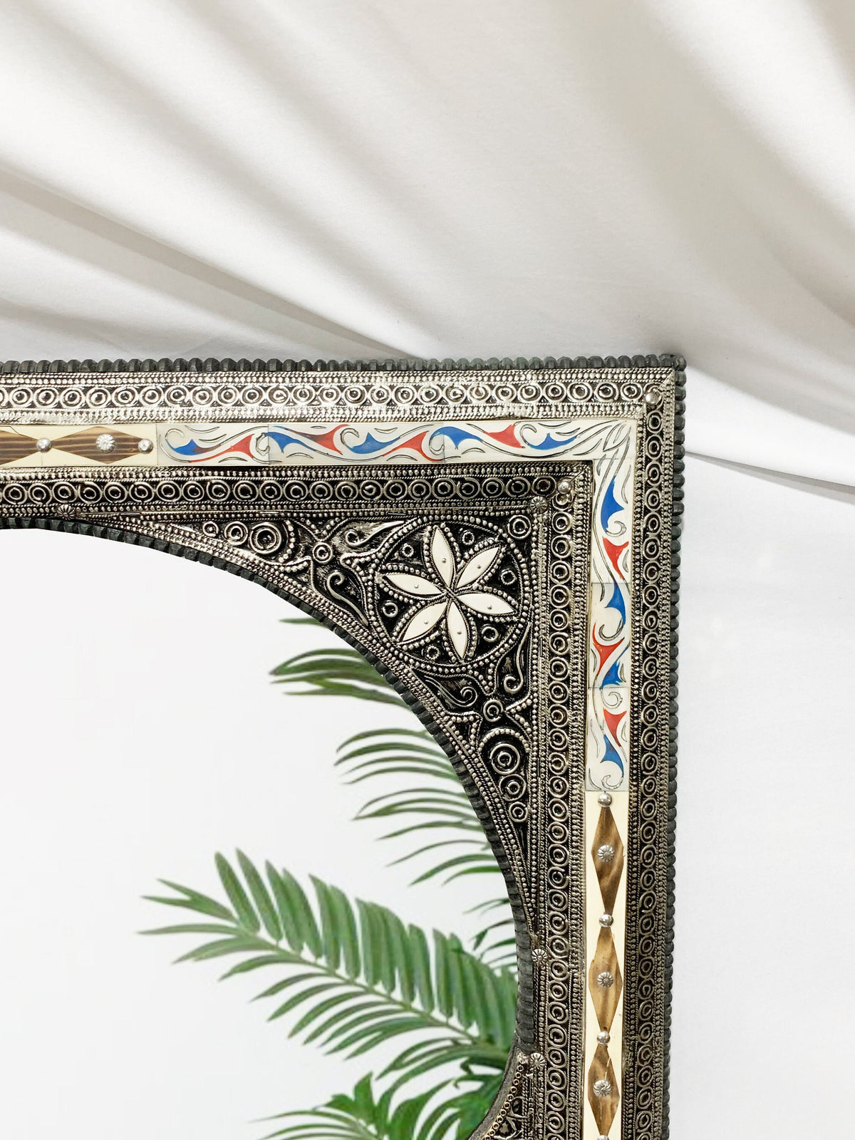 Moroccan Full Length Mirror - Bone Inlay Floor Mirror, photo 5 of 10
