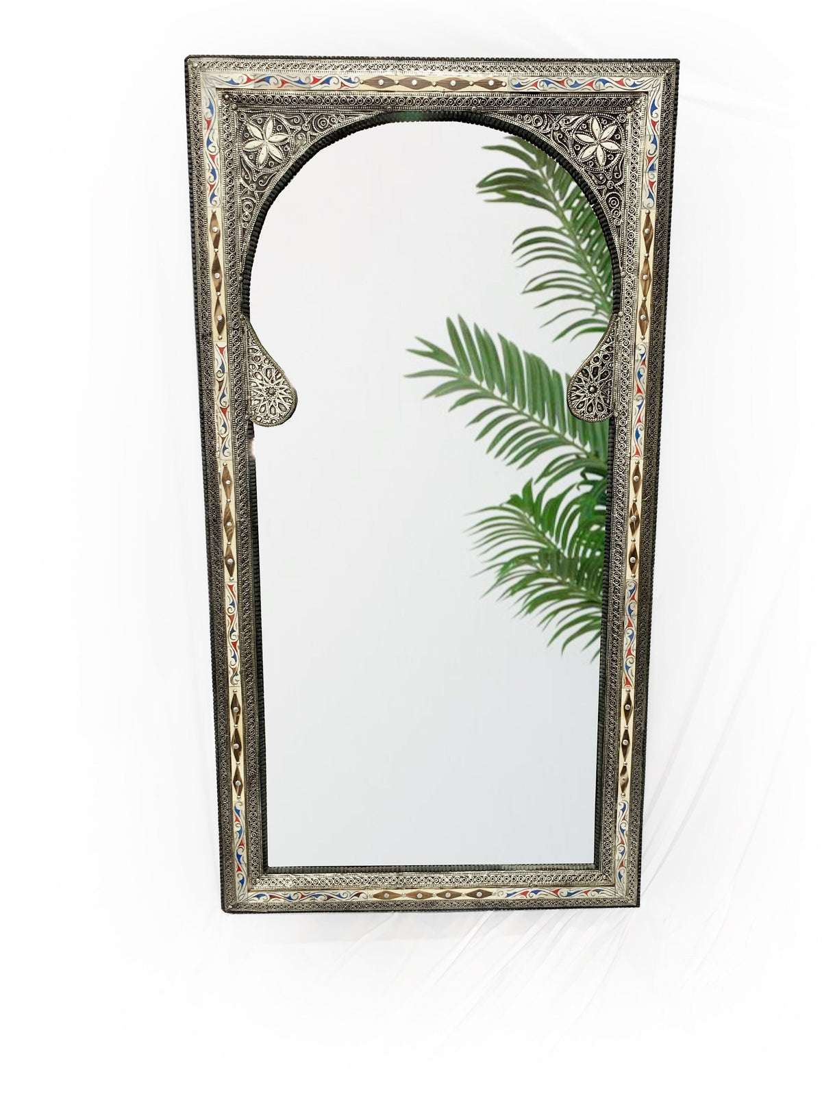 Moroccan Full Length Mirror - Bone Inlay Floor Mirror, photo 2 of 10