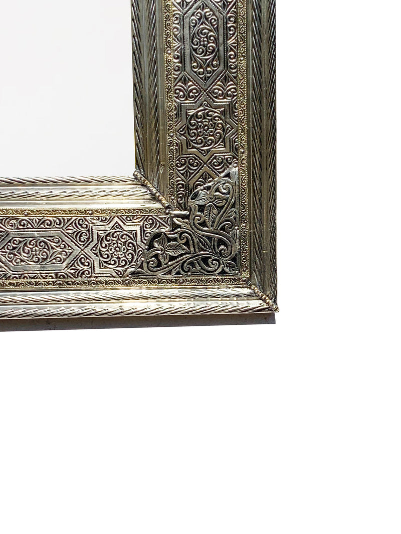 Moroccan Handmade Silver Wall Mirror