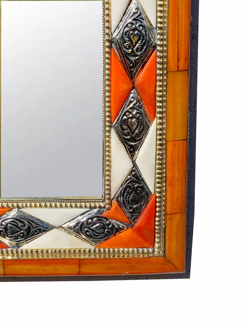 Moroccan Arch Mirror - Handmade Bone Inlay Mirror