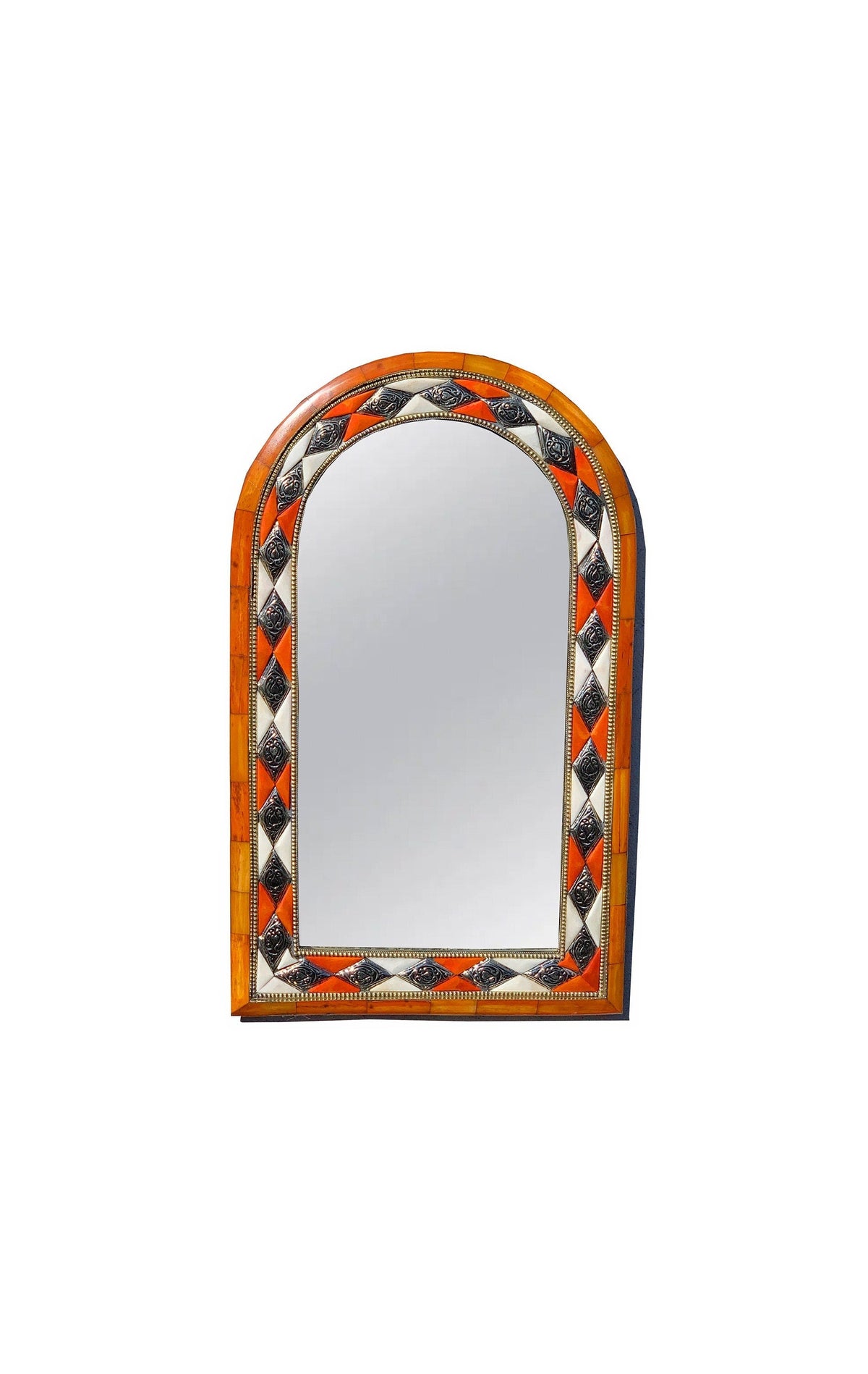 Moroccan Arch Mirror - Handmade Bone Inlay Mirror