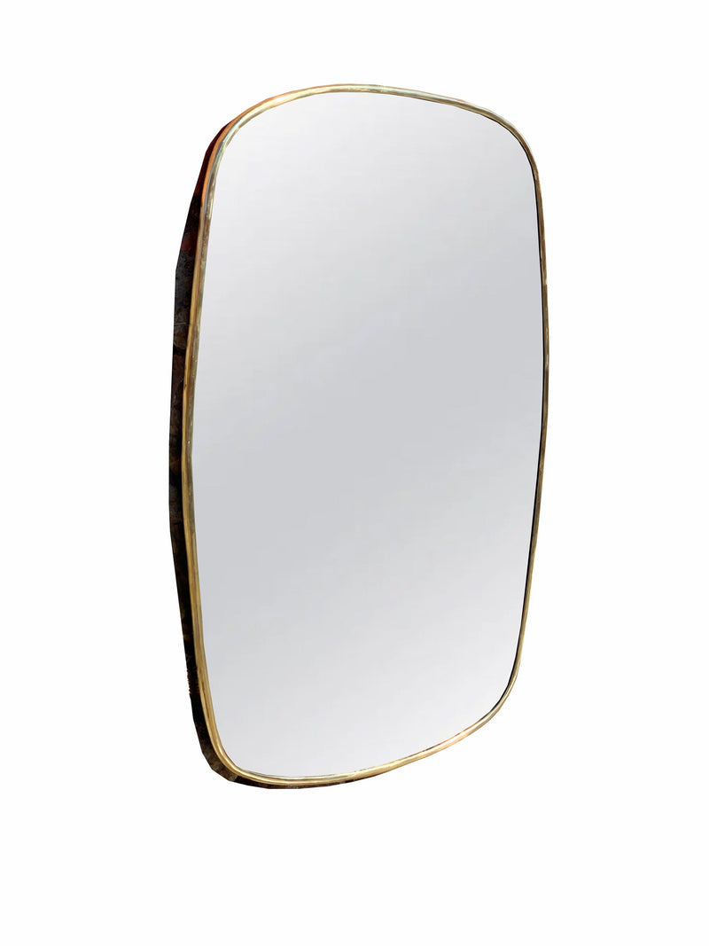 Oblong Brass Mirror - Unlacquered Brass Frame Mirror