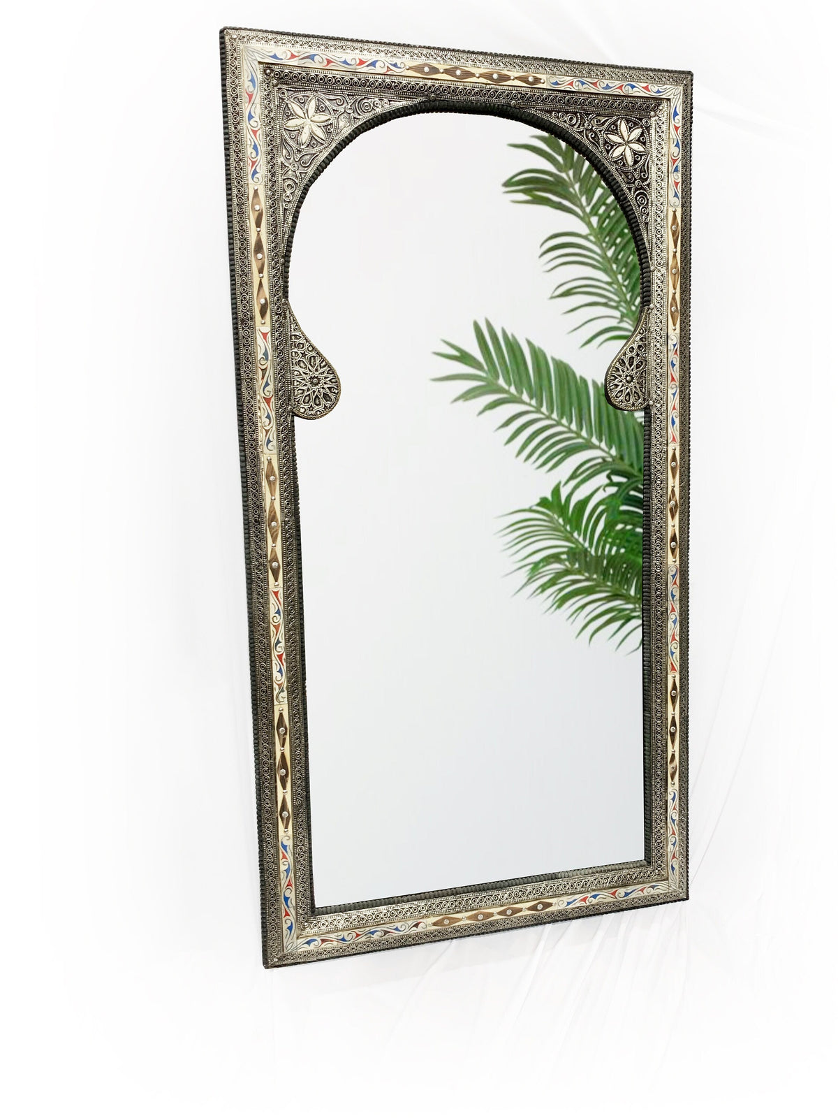 Moroccan Full Length Mirror - Bone Inlay Floor Mirror, photo 3 of 10