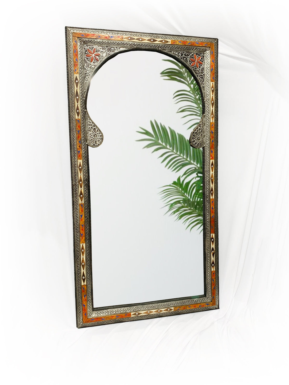 Moroccan Full Length Mirror - Bone Inlay Floor Mirror, photo 7 of 10