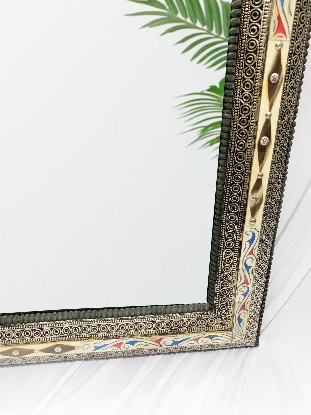 Moroccan Full Length Mirror - Bone Inlay Floor Mirror, photo 6 of 10