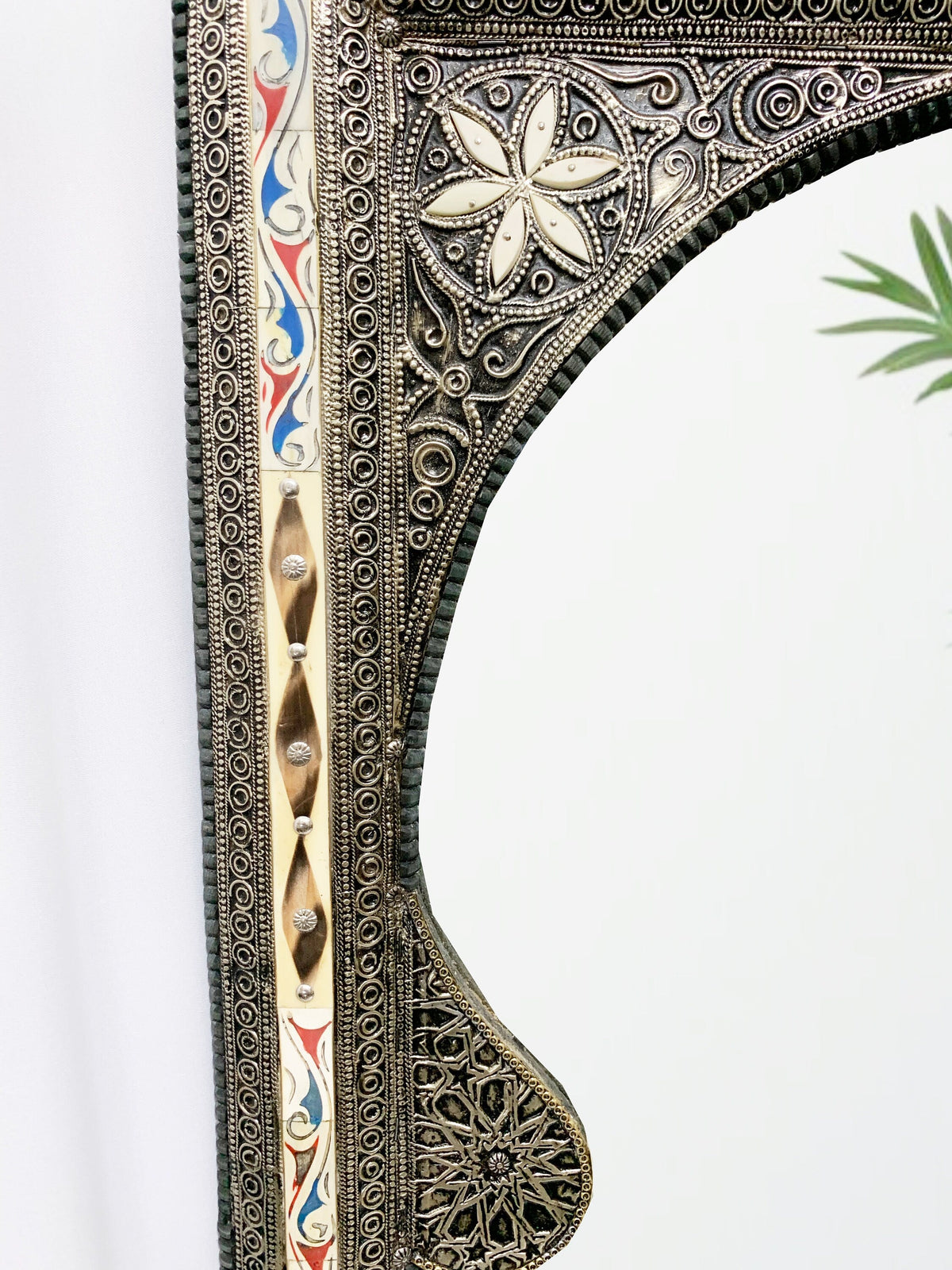 Moroccan Full Length Mirror - Bone Inlay Floor Mirror, photo 4 of 10