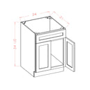 24 Inch Espresso Shaker Single Sink Bathroom Vanity