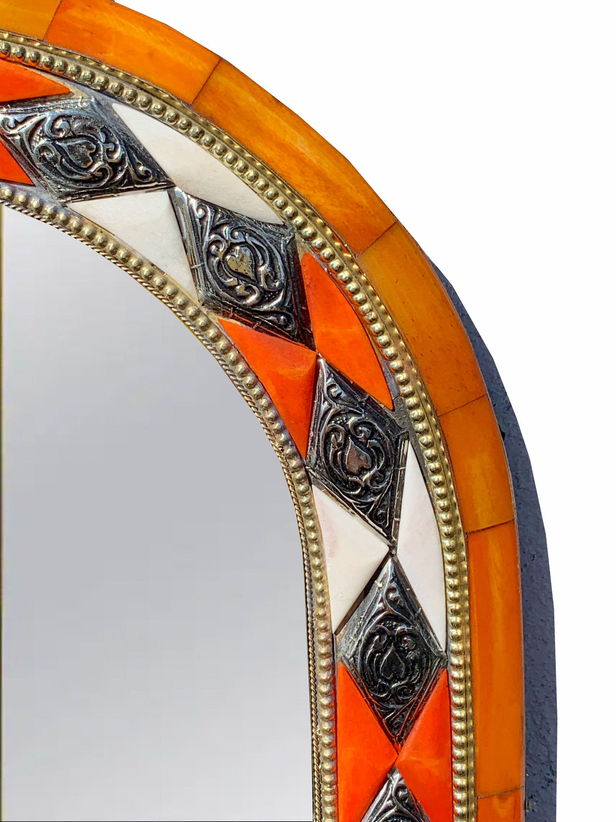 Moroccan Arch Mirror - Handmade Bone Inlay Mirror, photo 4 of 10