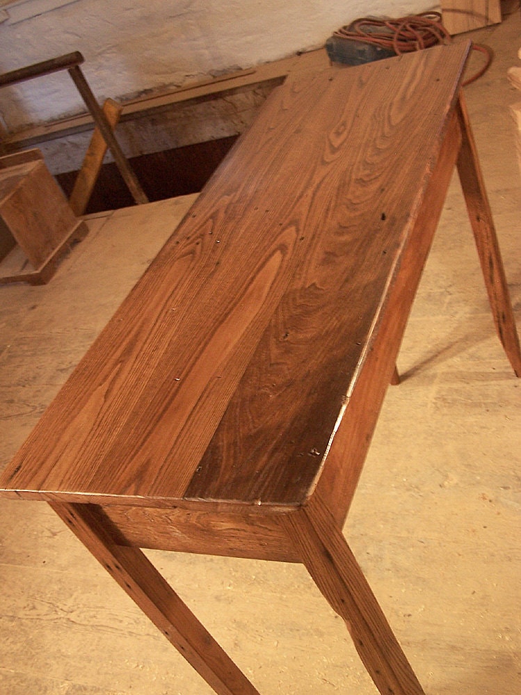 Writing Desk With Drawer, Wood Desk, Antique Desk, Vintage Style Nostalgic Furniture, Solid Wood Rustic Desk, Chestnut Desk, Reclaimed Wood