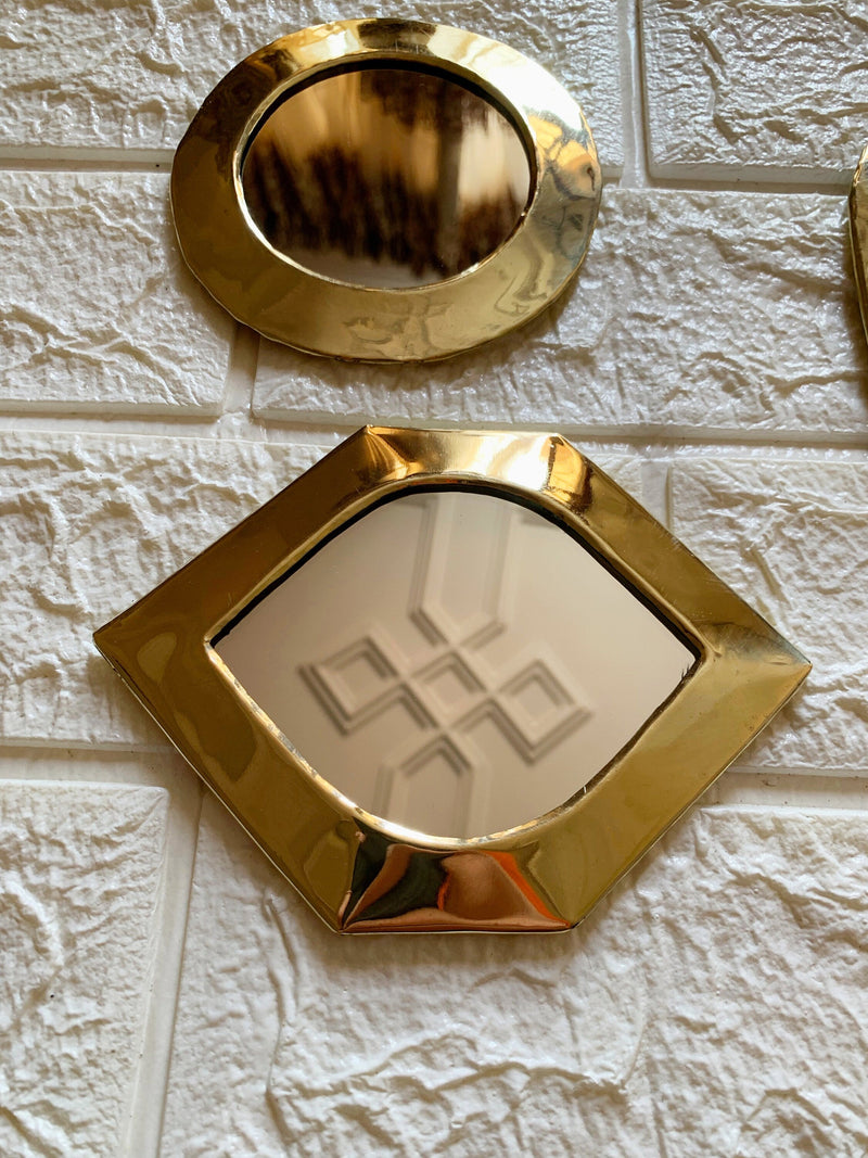 Small Unlacquered Brass Mirror - Small Decorative Mirrors