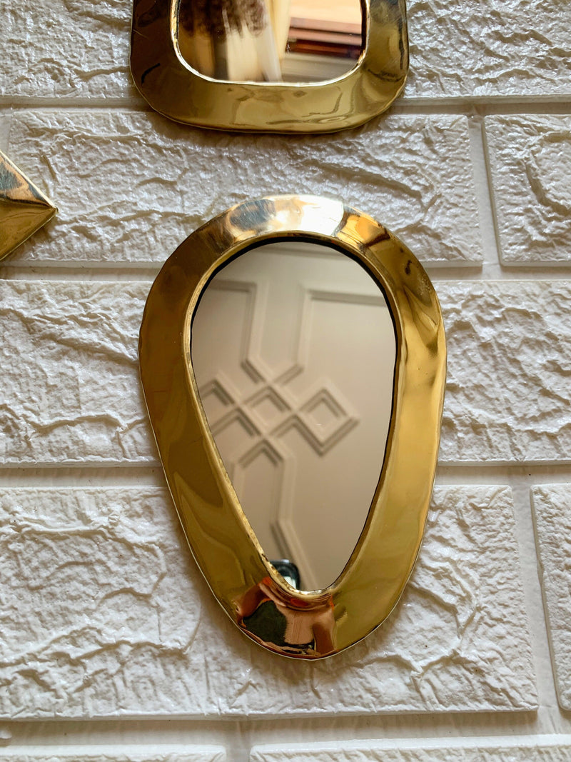 Small Unlacquered Brass Mirror - Small Decorative Mirrors