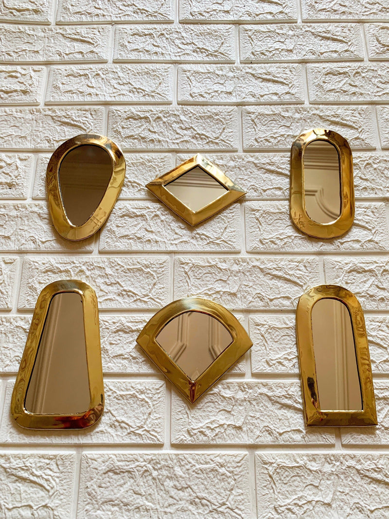 Small Unlacquered Brass Mirror - Small Decorative Wall Mirrors