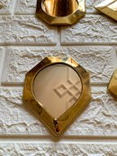 Set of 6 Small Unlacquered Brass Mirror - Small Decorative Wall Mirrors