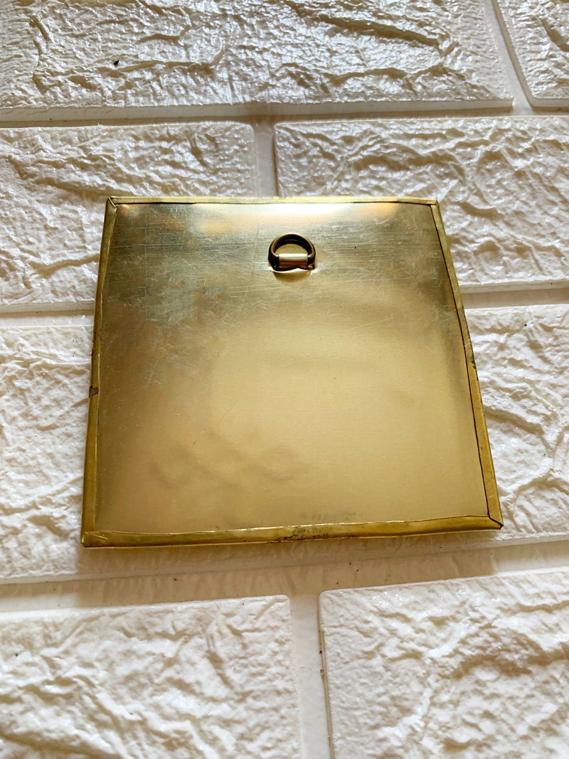 Gold Small Unlacquered Brass Mirror - Small Decorative Mirrors