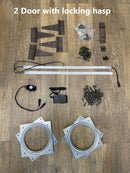 Build your own whiskey barrel cabinet kit. Includes all specialty hardware, lights, and electronics