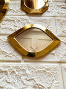 Set of 6 Wall Decorative Mirrors - Brass Small Wall Mirrors