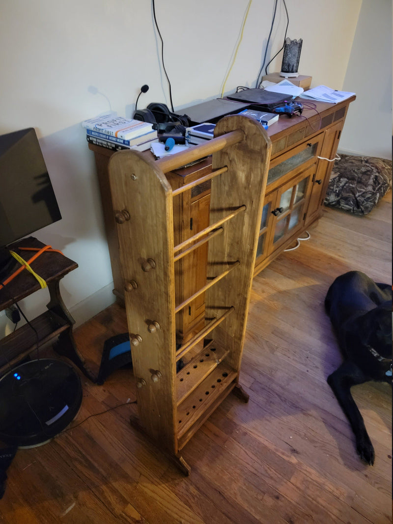 7 Skein Yarn Holder & Organizer | Wooden Yarn Rack | Knitting & Crochet Storage | Handcrafted Craft Room Decor | Yarn Spool Display