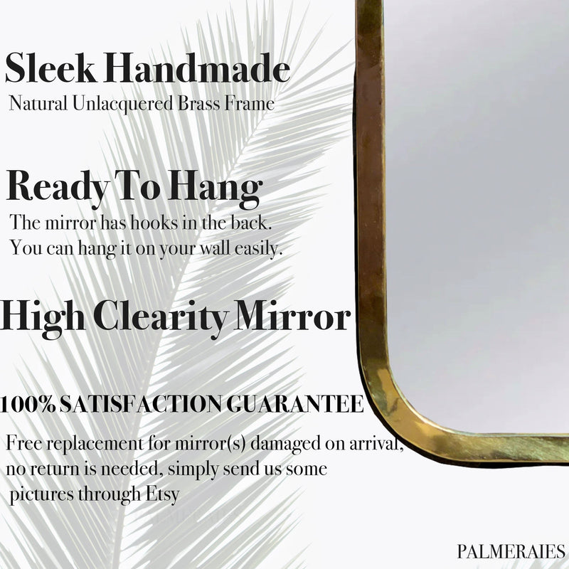 Asymmetrical Mirror Wall Brass Mirror
