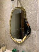 Asymmetrical Mirror Wall Brass Mirror