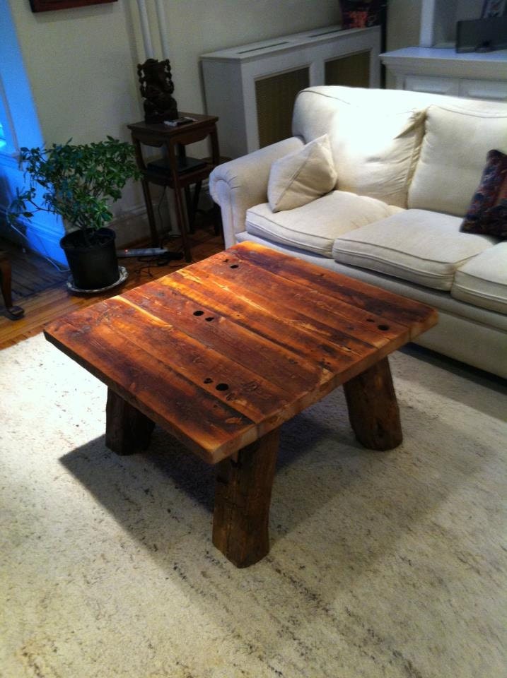 Rustic Coffee Table, Square Wood Table, Modern Farmhouse Coffee Table, Bohemian Home Decor, Hand Hewn Table, Pine Coffee Table, Handmade