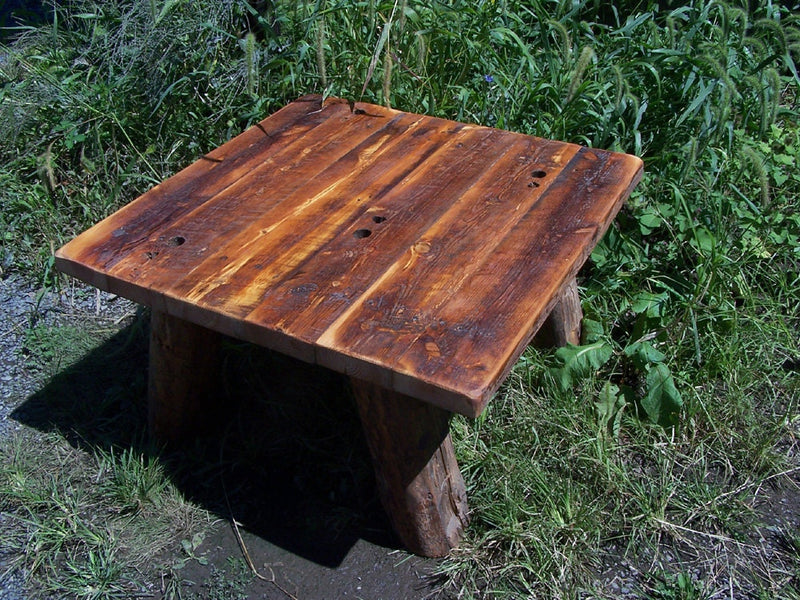 Rustic Coffee Table, Square Wood Table, Modern Farmhouse Coffee Table, Bohemian Home Decor, Hand Hewn Table, Pine Coffee Table, Handmade