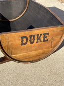 Whiskey Barrel Dog Bed- Josie approved!