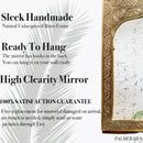 Moroccan Arch Engraved Mirror - Handmade Brass Mirror