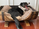 Whiskey Barrel Dog Bed- Josie approved!