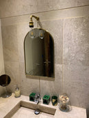 Gold Arch Mirror - Handmade Customized Bathroom Mirror
