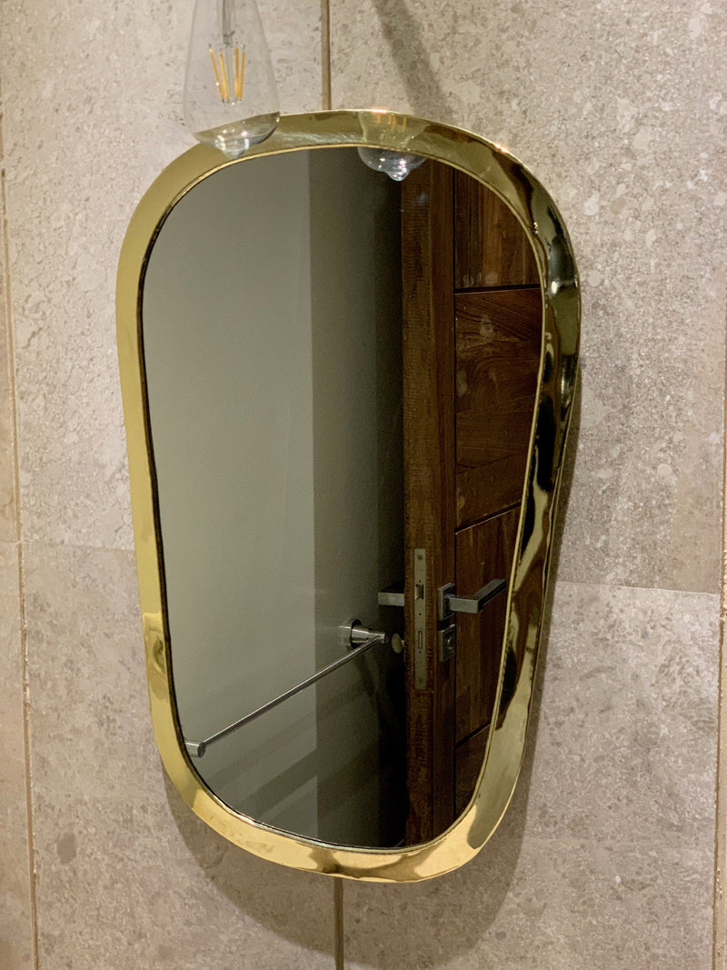 Gold Mirror, Brass Mirror, Handmade Mirror, Bathroom Mirror, Golden wall Mirror