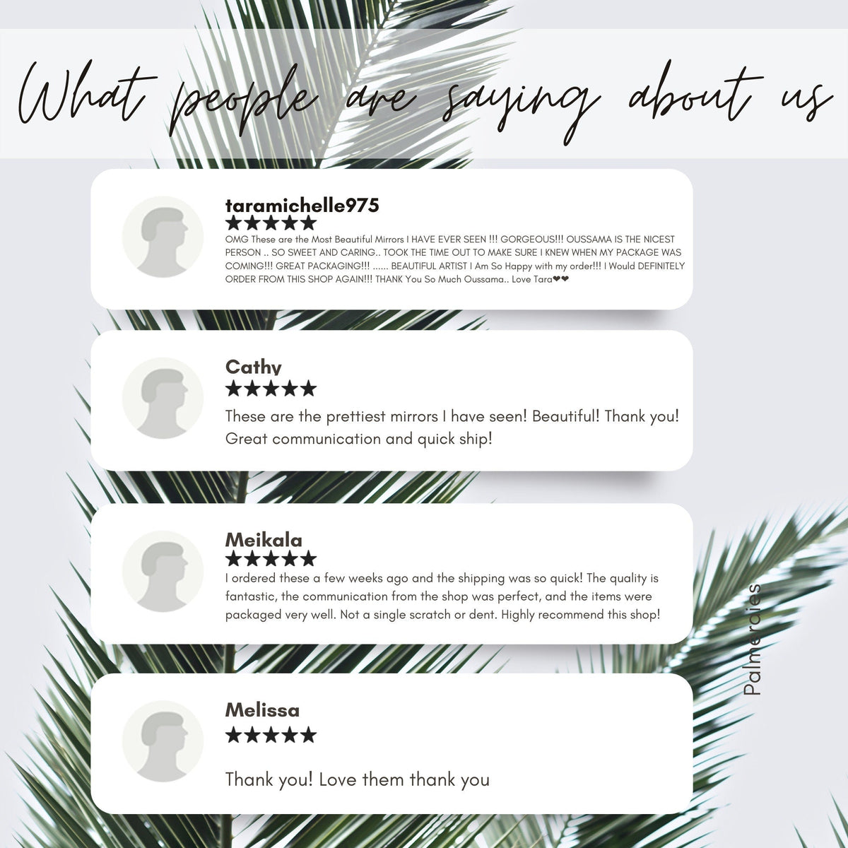 Handmade Flower Brass Mirror - Customized Gold Frame, photo 9 of 13