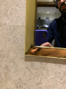 Gold Square Mirror - unlacquered Brass Mirror