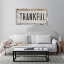 Thankful, cute farmhouse sign, framed canvas print, canvas sign, cute wall decor, living room bedroom wall art