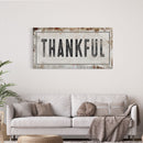Thankful, cute farmhouse sign, framed canvas print, canvas sign, cute wall decor, living room bedroom wall art