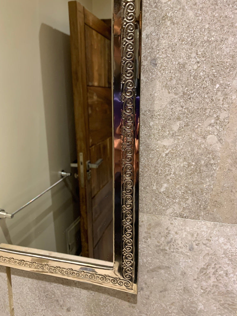 Moroccan Silver Arch Mirror