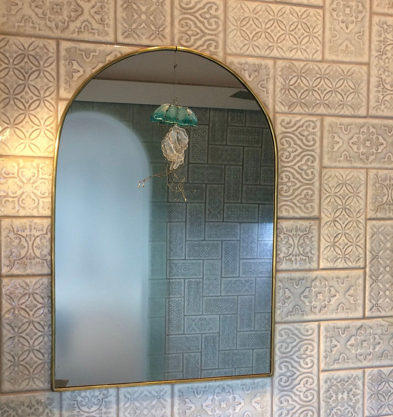 Unlacquered Brass Arch Mirror - Customized Brass Mirror