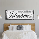 Last name sign canvas print, family name sign, our tribe sign, family wall decor, kitchen sign, inspirational quote, living room sign