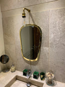 Gold Mirror, Brass Mirror, Handmade Mirror, Bathroom Mirror, Golden wall Mirror