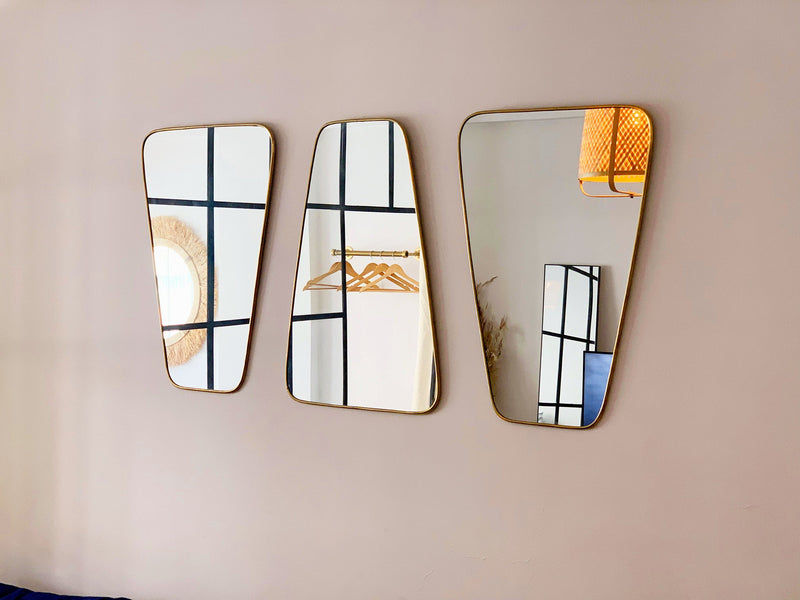 Gold Wall Brass Mirror - Triangle Mirror