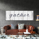 Gather Canvas Sign Gather Sign Large Gather Wood Sign Gather Sign Canvas Wood Dining Room Signs Dining Room Wall Decor Thanksgiving Signs