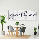 Gather Canvas Sign Gather Sign Large Gather Wood Sign Gather Sign Canvas Wood Dining Room Signs Dining Room Wall Decor Thanksgiving Signs