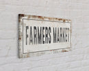 Farmer's Market Printed Canvas Sign Rusty Sign Distressed Wall Art Farmer's Market Cute Kitchen Sign