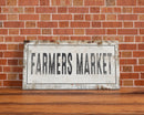 Farmer's Market Printed Canvas Sign Rusty Sign Distressed Wall Art Farmer's Market Cute Kitchen Sign