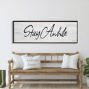 Stay awhile sign, Stay Awhile Canvas Print, Living Room Signs, Living room wall decor, Entryway Wood sign, wooden signs, Mothers Day gifts