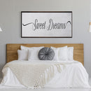 Sweet Dreams Sign, Large Bedroom Wall Decor over the Bed, Farmhouse Decor, Wall Art Decor, Canvas Print, Bedroom Wall Decor