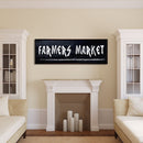 Farmer's Market Printed Canvas Sign Sign Distressed Wall Art Farmer's Market Cute Kitchen Sign Kitchen Wall Art