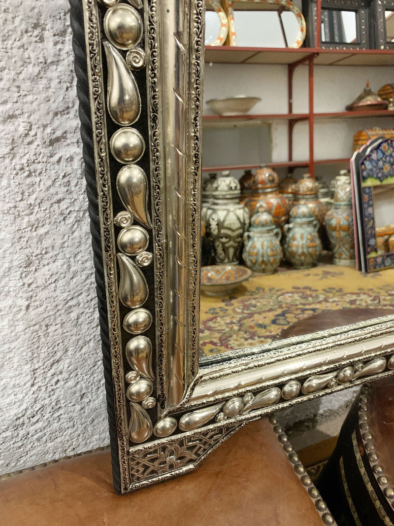 Handmade Silver Moroccan Arch Mirror